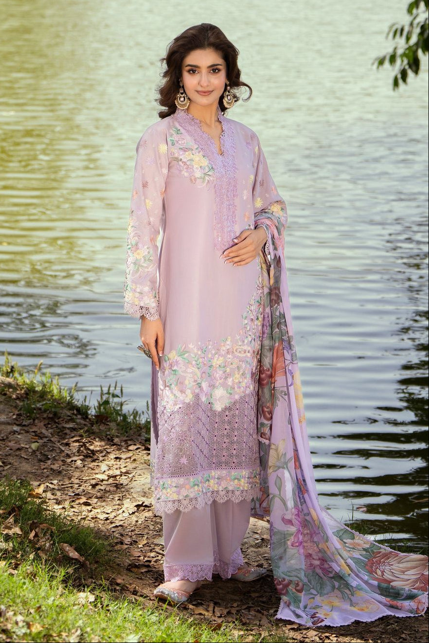 Lilac Thread Work Embroidered Pakistani Suit Online in Dubai UAE Abudhabi Ajman Sharjah