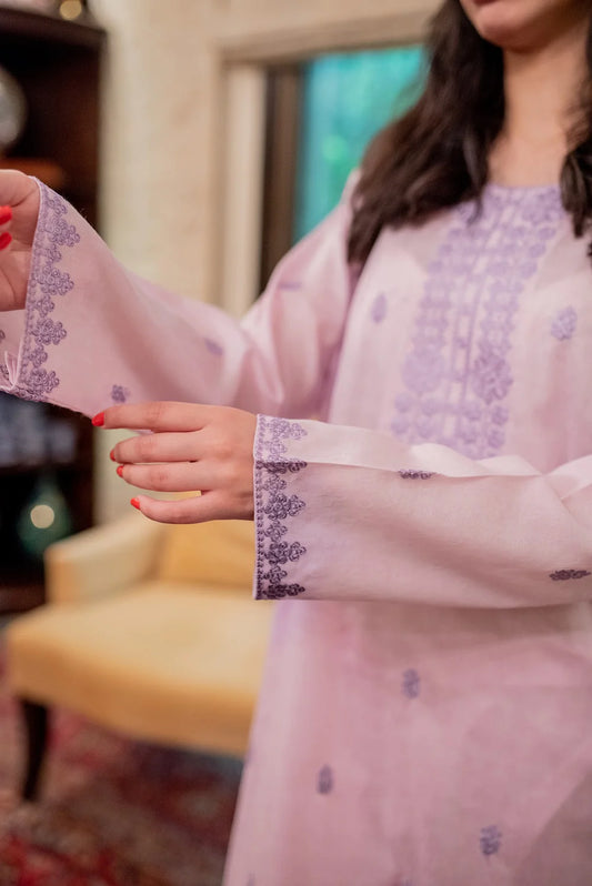 Lilac Kurta with Straight Pants