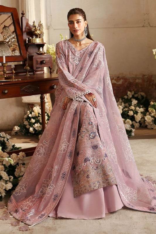 Lilac Handmade Pure Chiffon Suit