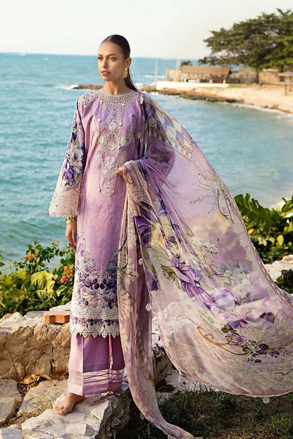 Lilac Lawn Suit with Chiffon Dupatta