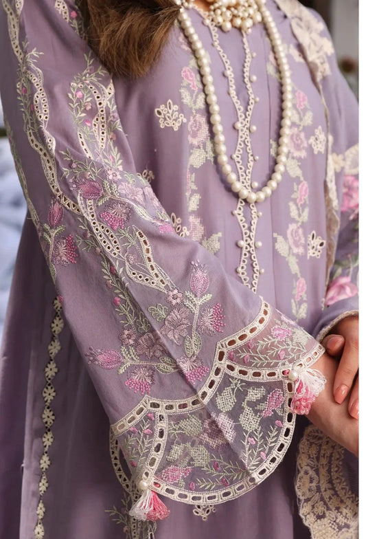 Lavender Chikankari Lawn Suit