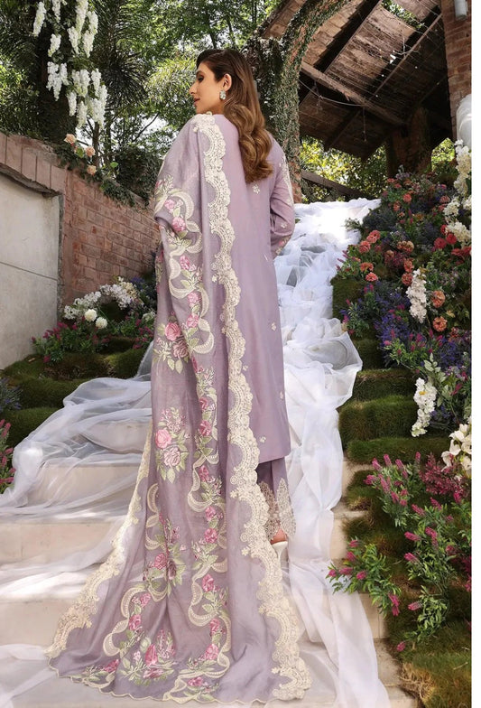 Lavender Chikankari Lawn Suit