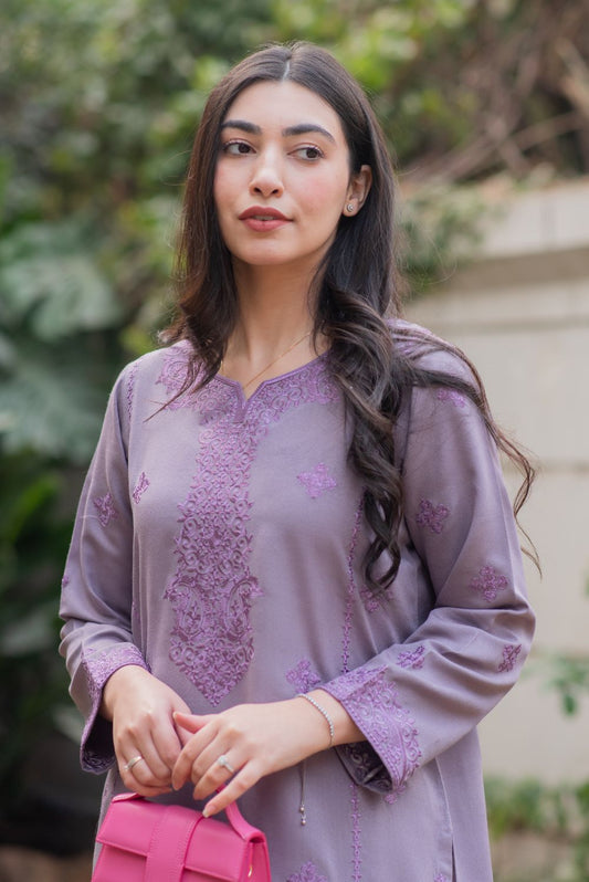 Lilac Kurta with Trousers