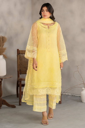 Lime Yellow Embroidered Organza Partywear Salwar Suit Online in Dubai UAE Abudhabi Ajman Sharjah