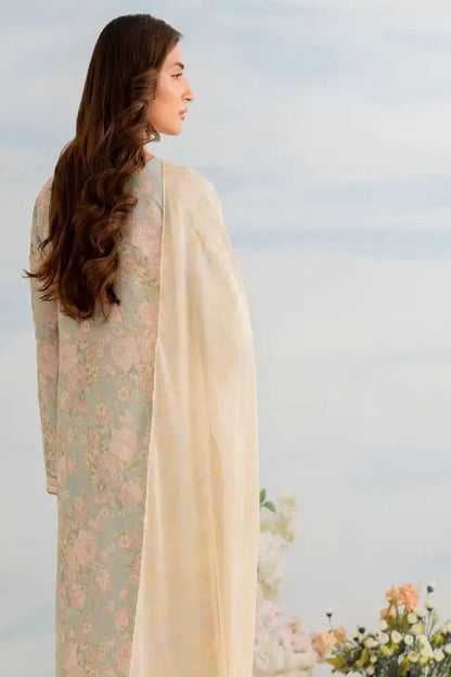 Chikankari  Lawn Suit with Chiffon Dupatta