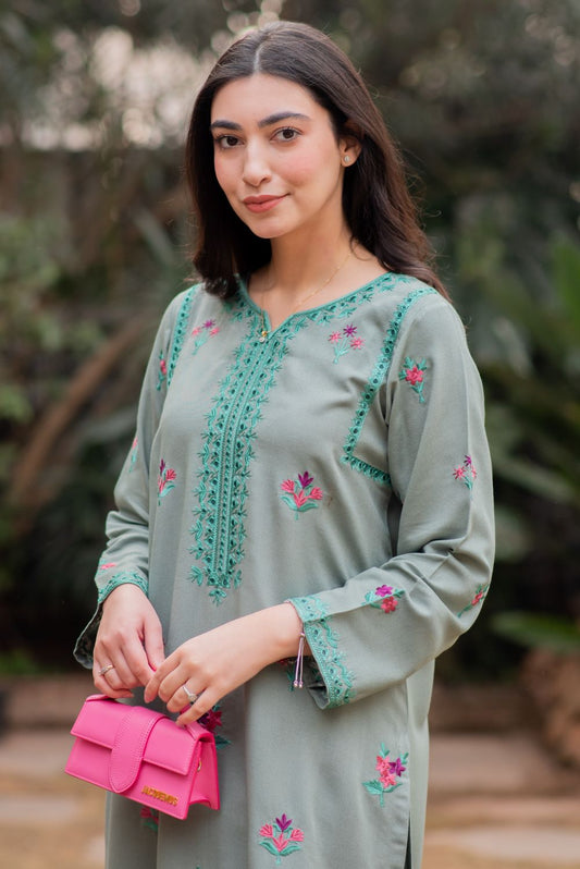 Embroidered Kurta with Trousers