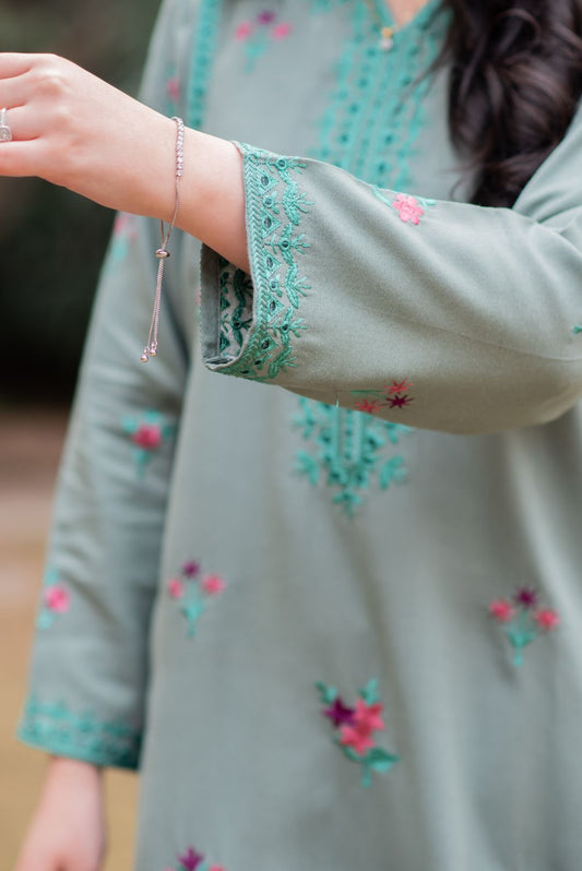 Embroidered Kurta with Trousers