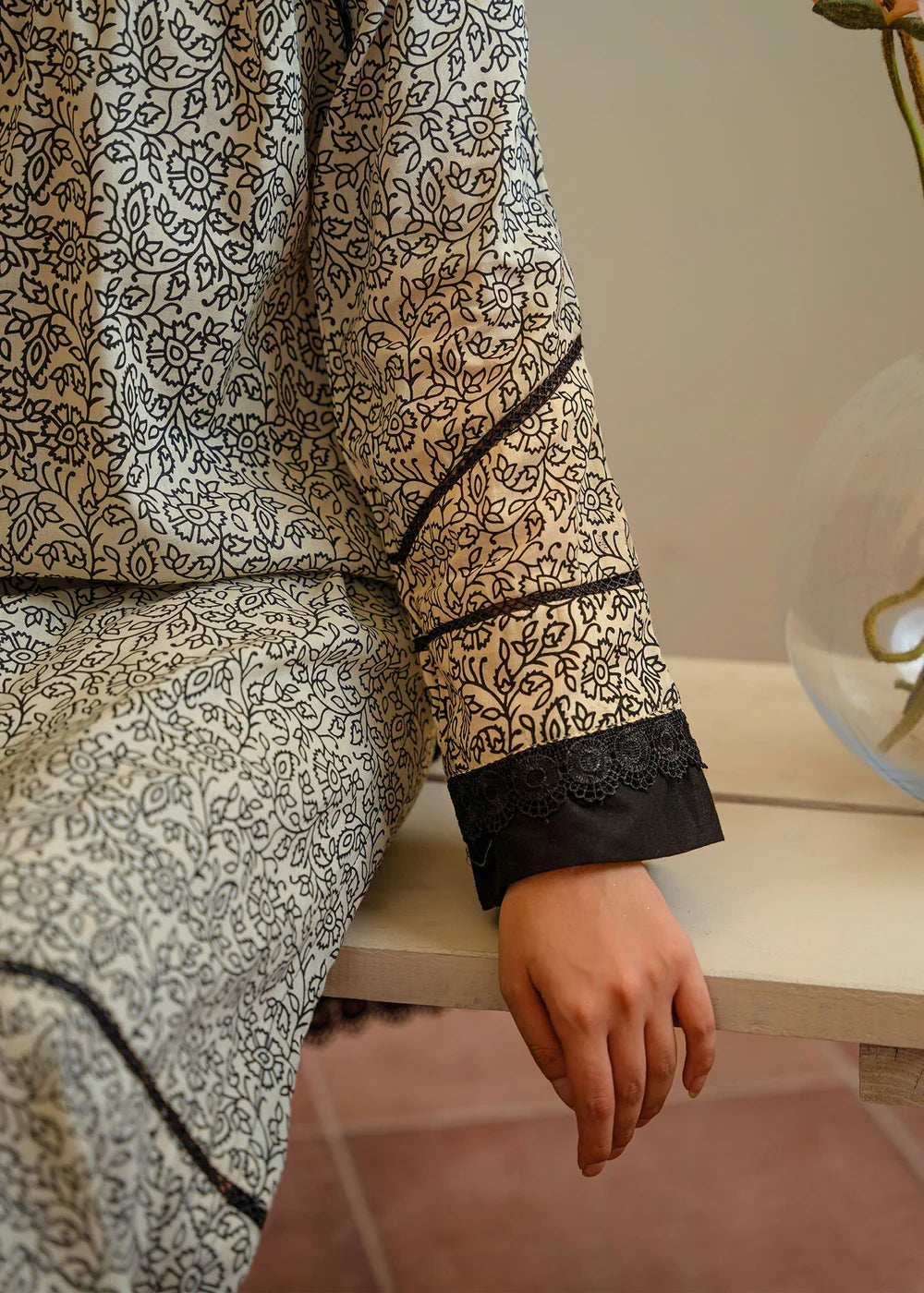 Long Cotton Kurta Set with Dupatta