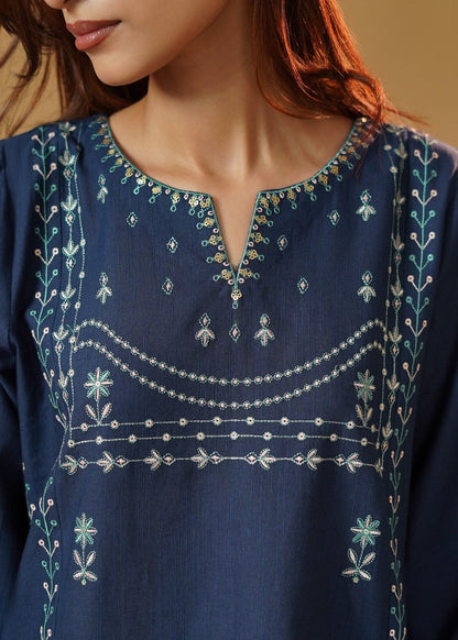 Loose Fit Straight Kurta with Farshi Shalwar Online in KSA Riyadh Saudi Arabia Oman Bahrain Qatar