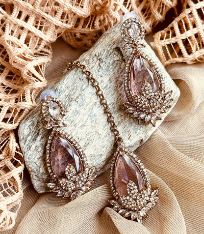 Luna Luxe Pink Jewellery Set Online in KSA Riyadh Saudi Arabia Oman Bahrain Qatar