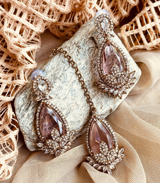 Luna Luxe Pink Jewellery Set Online in KSA Riyadh Saudi Arabia Oman Bahrain Qatar