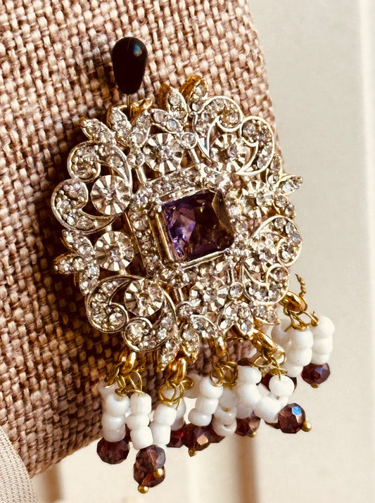 Luxe Purple Opera Choker Necklace Online in UK USA Canada