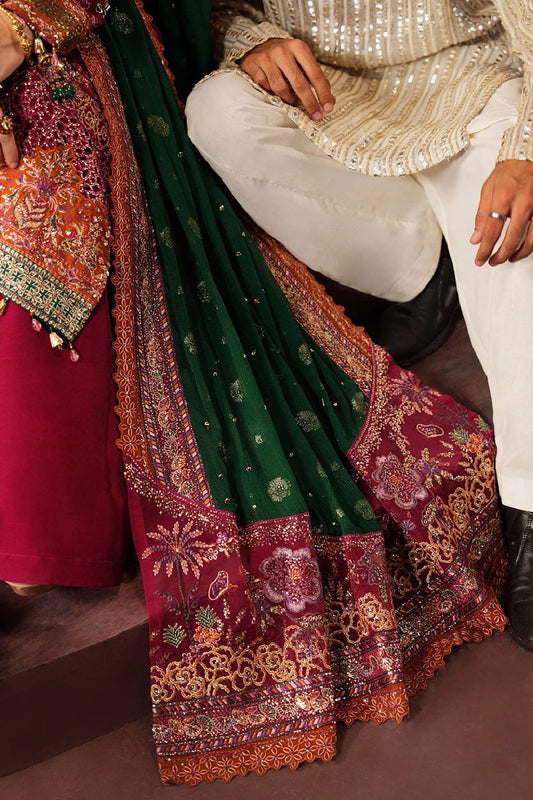 Magenta Embellished Chiffon Partywear Dress Material Online in Sri Lanka India Australia