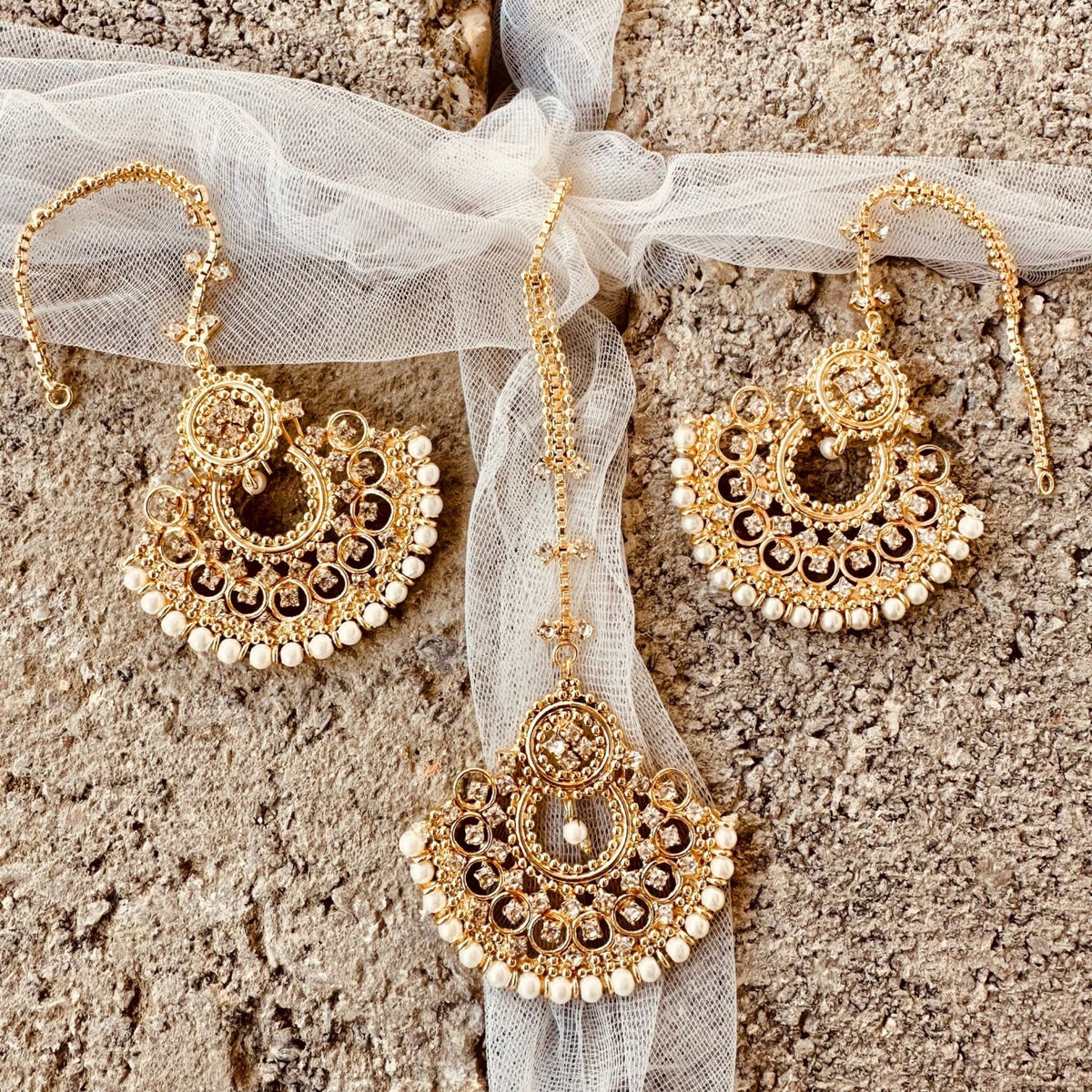 Manjoos Work Gold Choker Necklace Set for Weddings Online in Sri Lanka India Australia