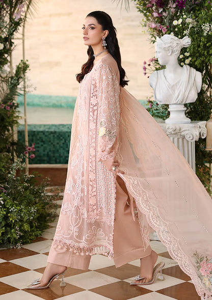 Maria B Pink Chiffon Pakistani Suit Online in KSA Riyadh Saudi Arabia Oman Bahrain Qatar