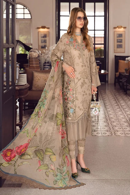 Pure Lawn Suit with Chiffon Dupatta