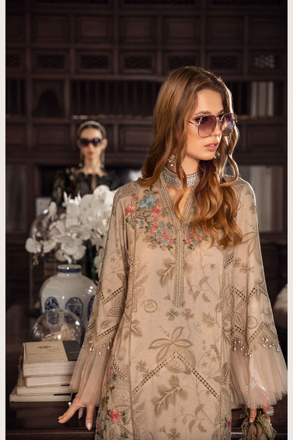 Pure Lawn Suit with Chiffon Dupatta