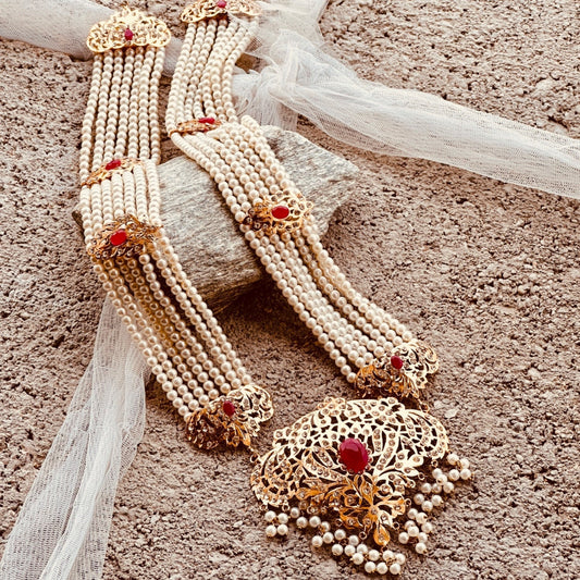 Marigold Tone Bridal Jewelry Set Online in Sri Lanka India Australia
