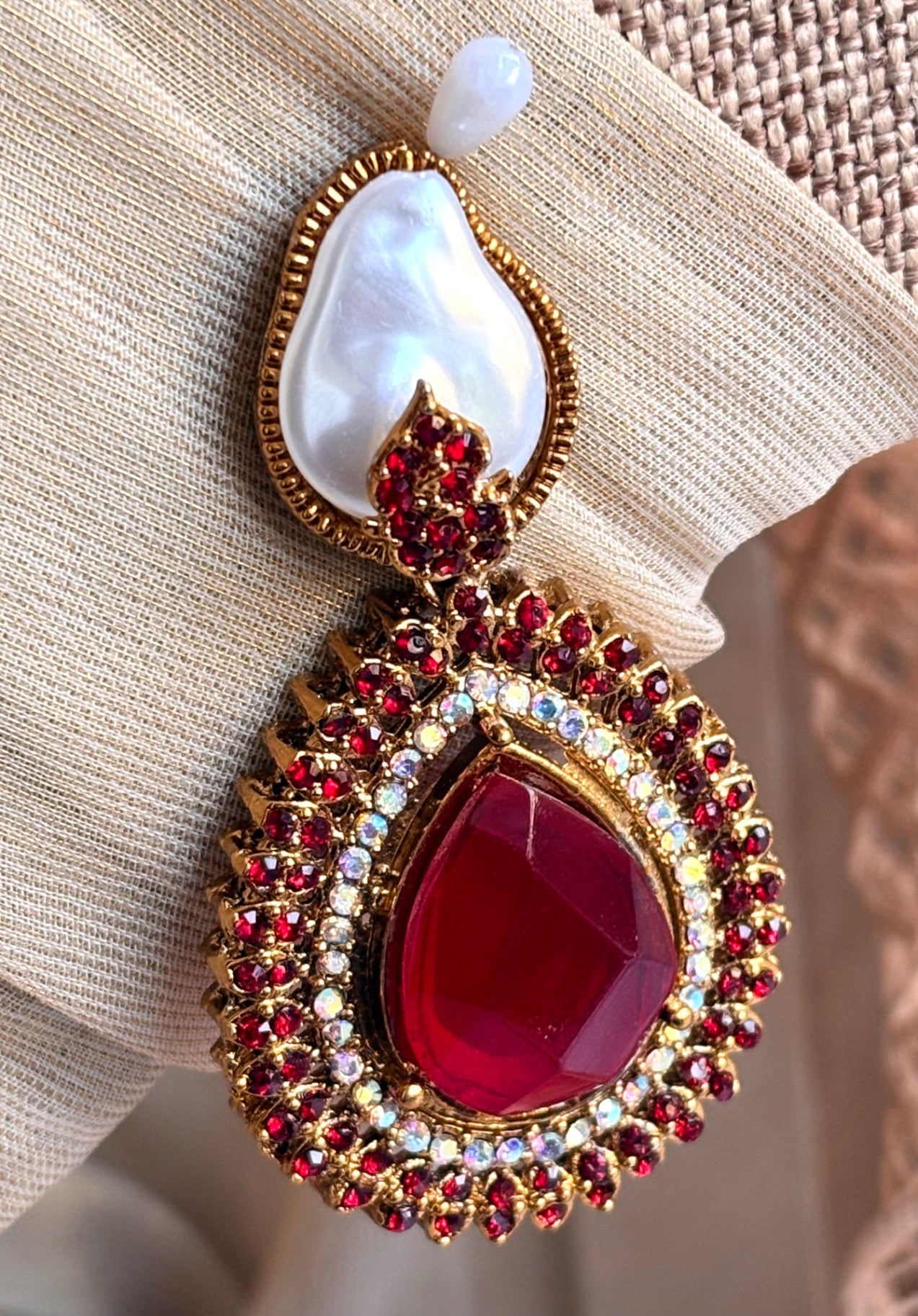 Maroon Bridal Jewellery Set Online in UK USA Canada