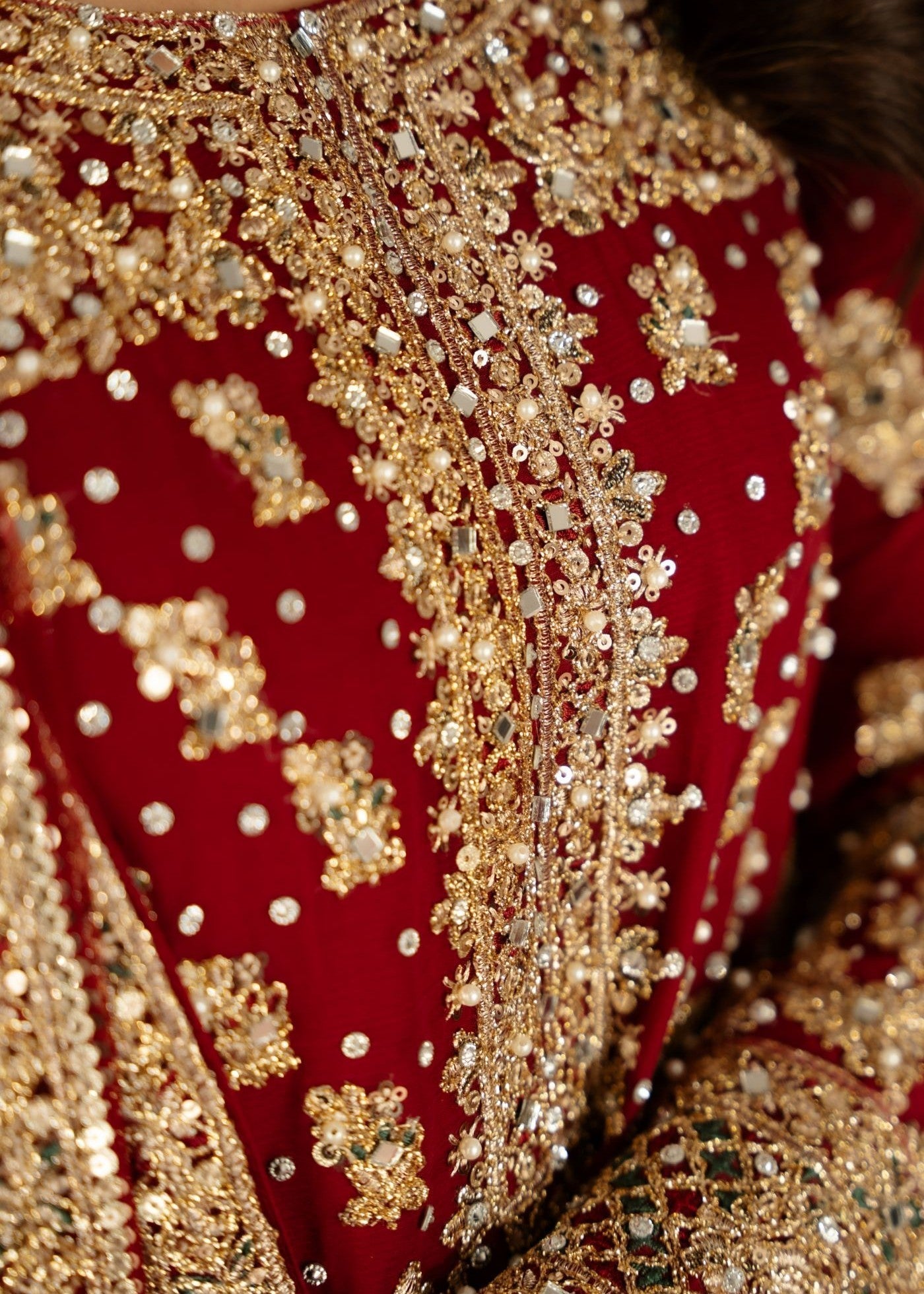 Maroon Chiffon Embroidered Wedding Guest Dress Online in UK USA Canada