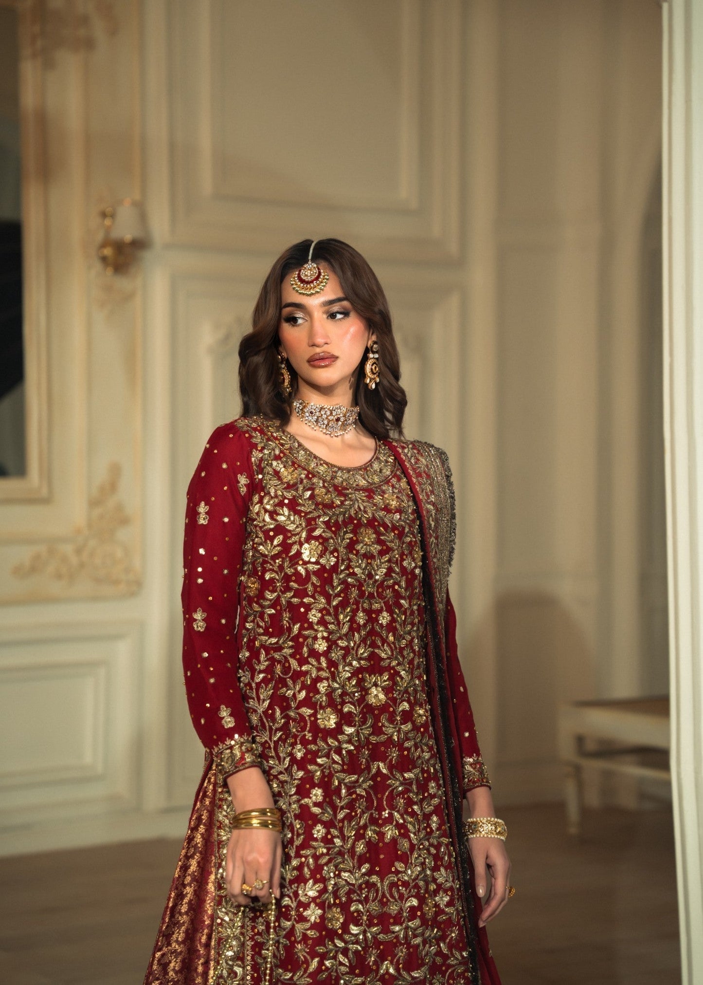 Maroon Chiffon Jamawar Lehenga Dress Material Online in Sri Lanka India Australia