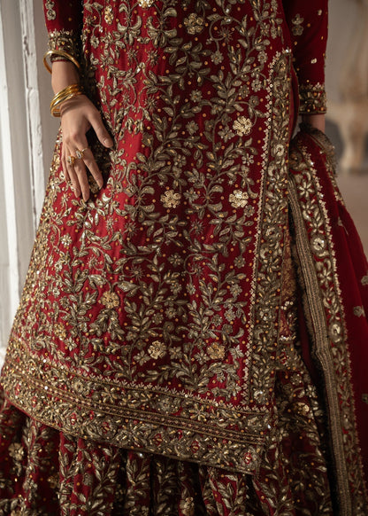 Maroon Chiffon Jamawar Potli Bag Set Online in Dubai DXB UAE Abudhabi Meena Bazaar