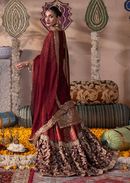 Maroon Chiffon Party Wear Lehenga Suit Online in Dubai DXB UAE Abudhabi Meena Bazaar