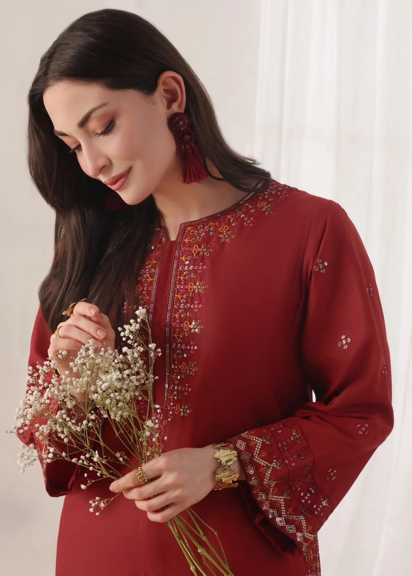 Maroon Cotton Kurta Pajama Online in Sri Lanka India Australia