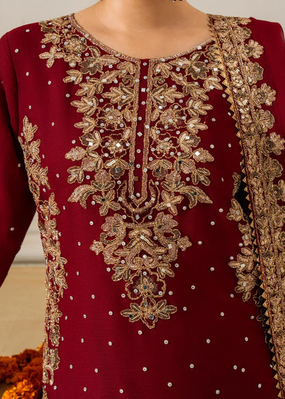 Maroon Embellished Chiffon Festive Suit Online in Sri Lanka India Australia