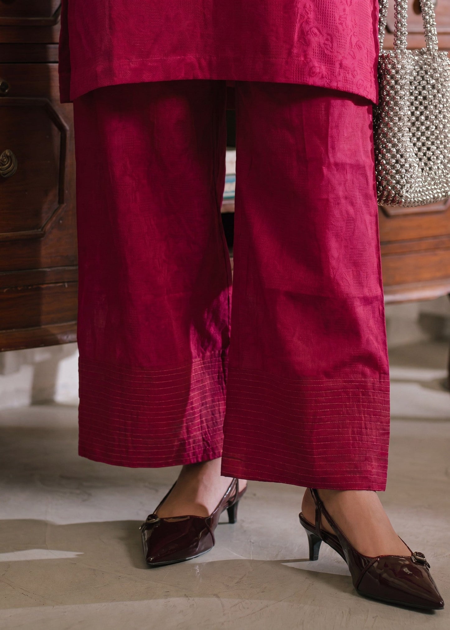 Maroon Embellished Lawn Salwar Kameez Online in Sri Lanka India Australia