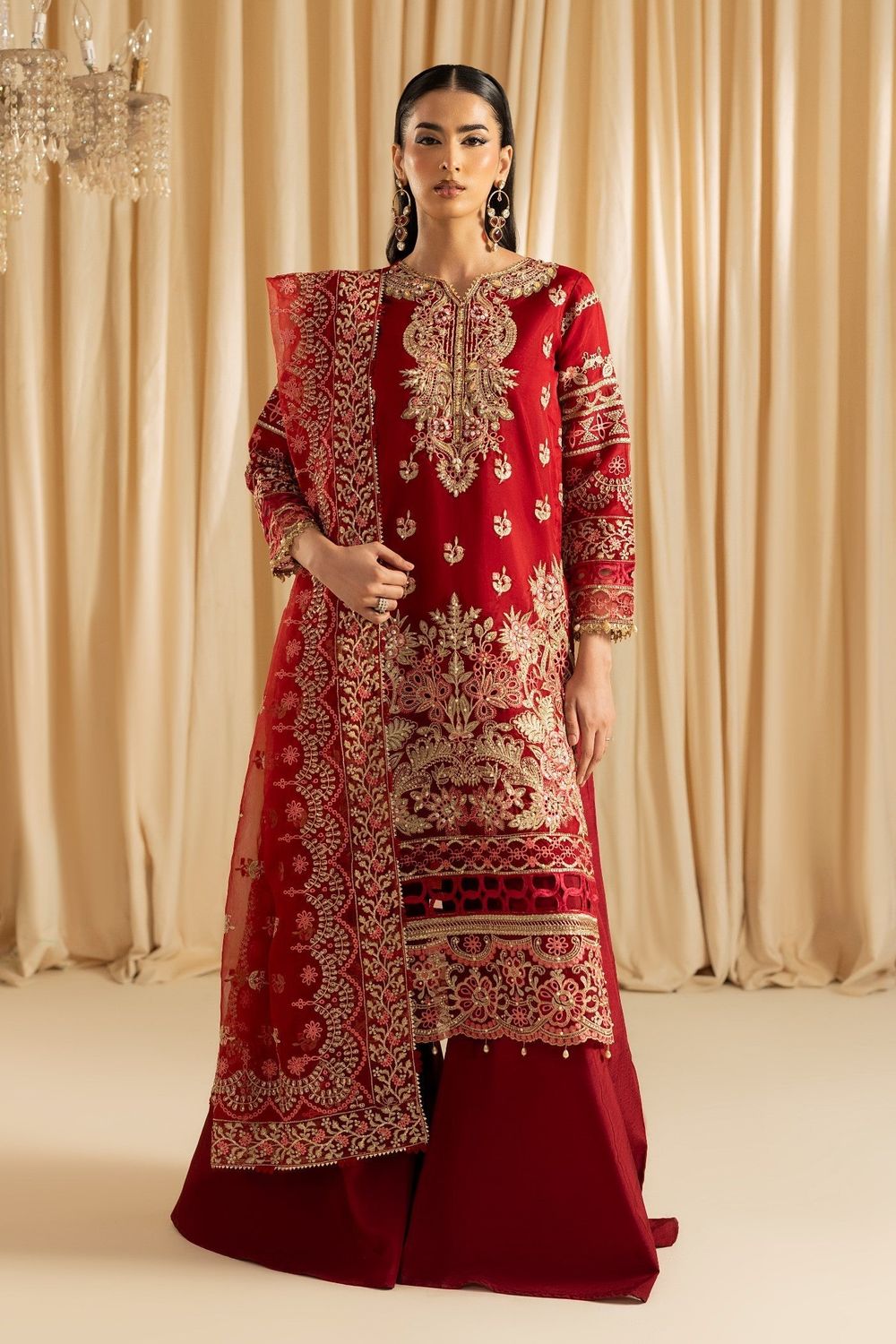 Maroon Embroidered Organza Festive Wear Suit Online in Dubai UAE Abudhabi Ajman Sharjah