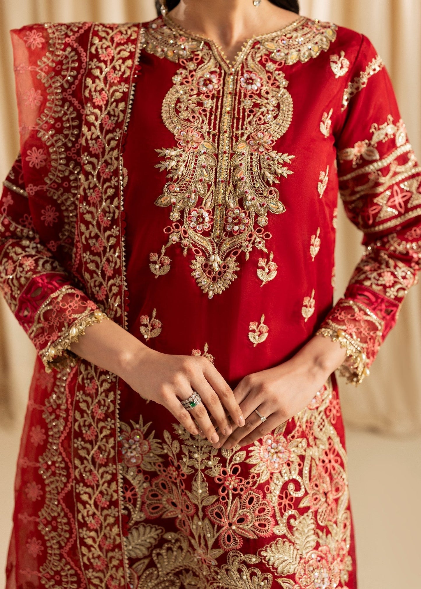Maroon Embroidered Organza Party Wear Suit Online in Sri Lanka India Australia