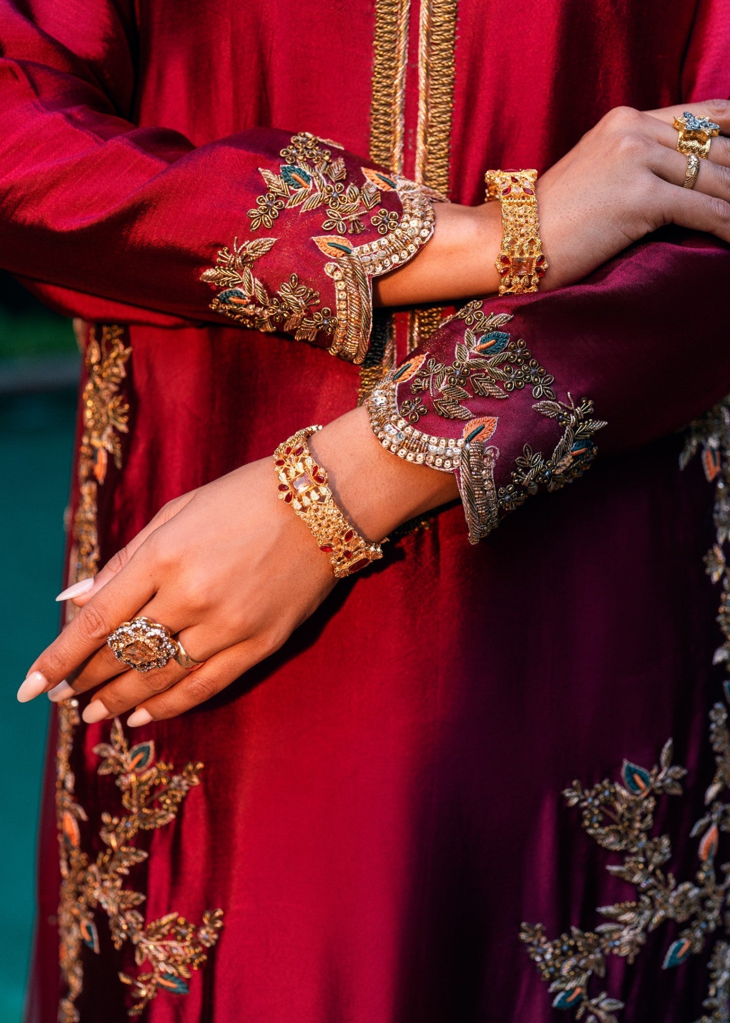Maroon Embroidered Viscose Ladies Salwar Kameez Online in UK USA Canada