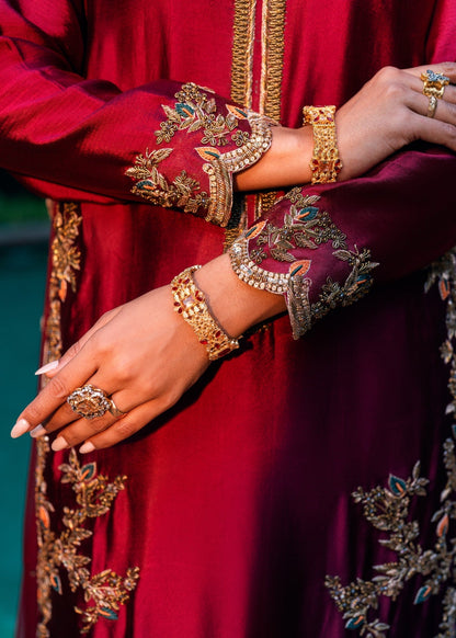Maroon Embroidered Viscose Ladies Salwar Kameez Online in UK USA Canada