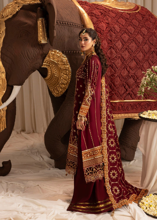 Maroon Embroidered Wedding Guest Sharara Suit Online in Sri Lanka India Australia