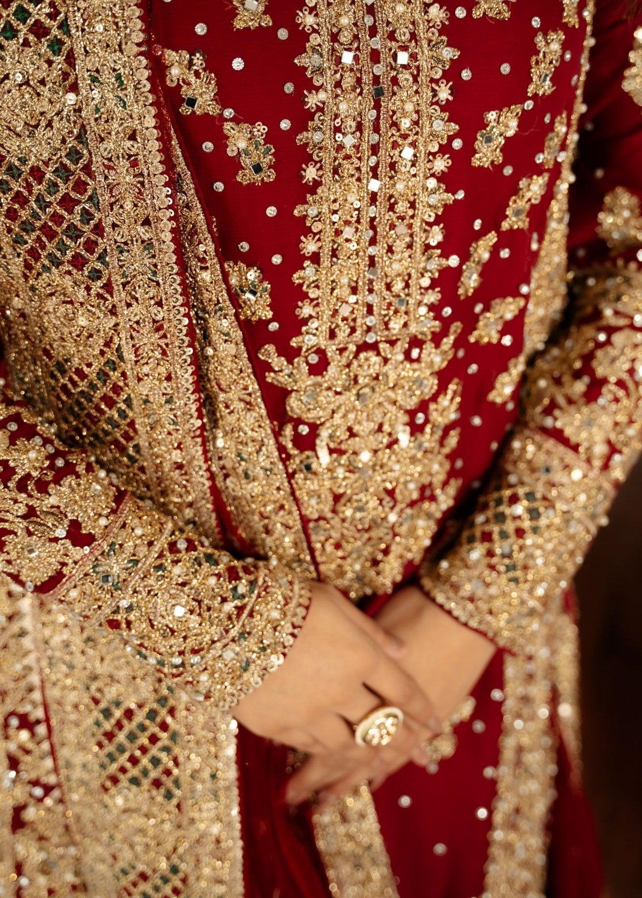 Maroon Golden Zari Embroidered Chiffon Partywear Suit Online in Dubai UAE Abudhabi Ajman Sharjah