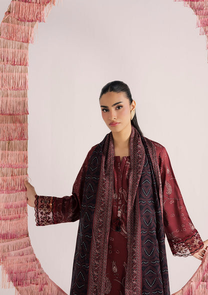 Maroon Lawn Embroidered Suit Summer Wear Online in Dubai UAE Abudhabi Ajman Sharjah