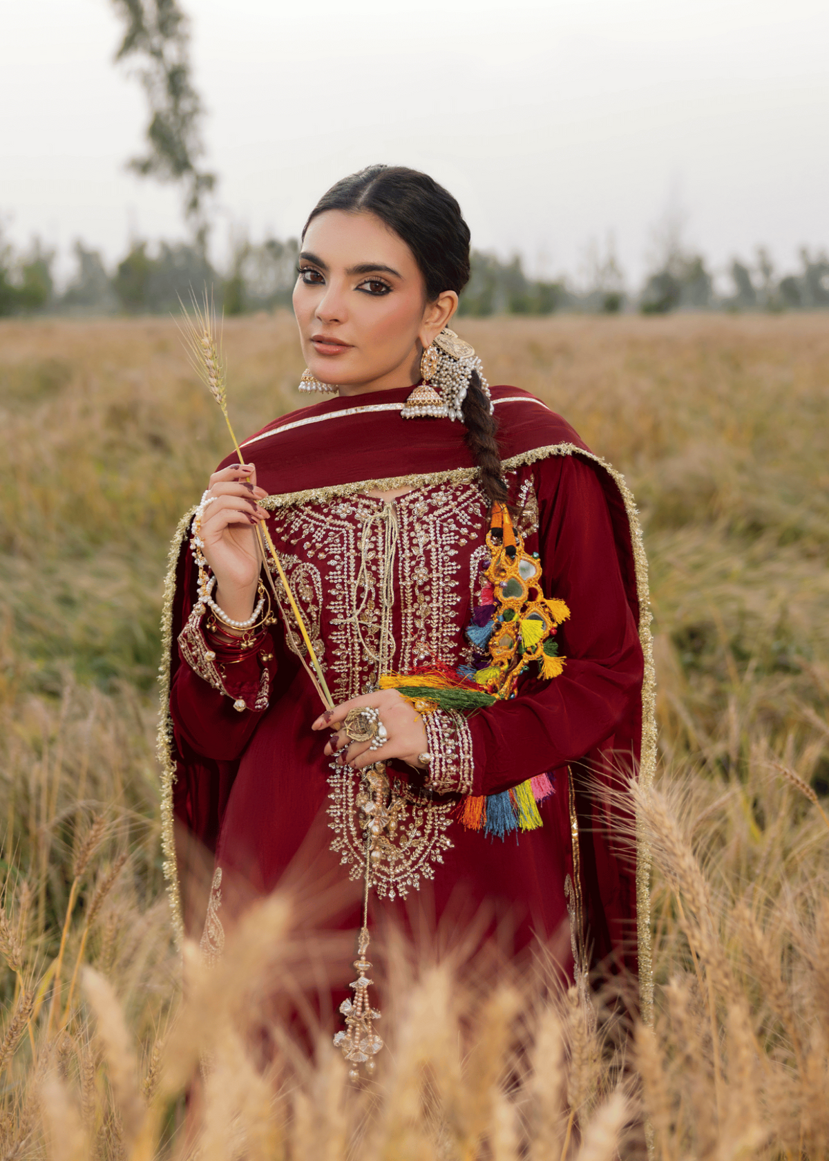 Maroon Raw Silk Sharara Gharara Online in Sri Lanka India Australia