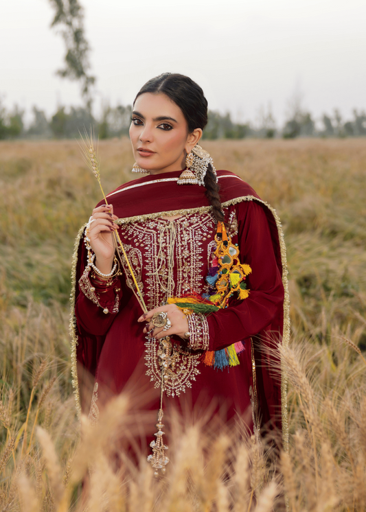 Maroon Raw Silk Sharara Gharara Online in Sri Lanka India Australia