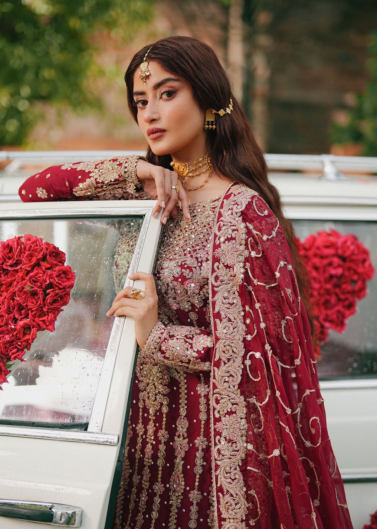 Maroon Sequin Embroidered Chiffon Pakistani Designer Suit Online in Dubai UAE Abudhabi Ajman Sharjah