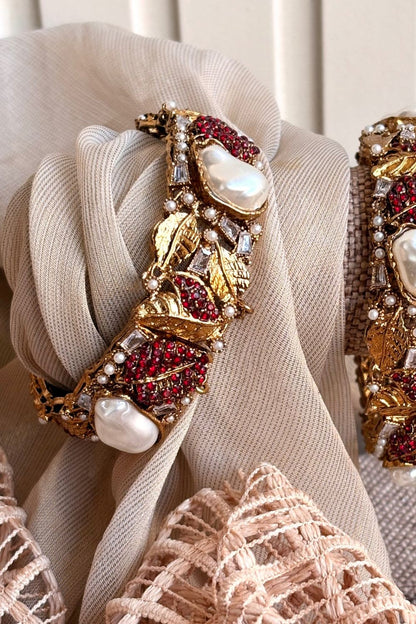 Maroon Stone Work Openable Bangles Online in Dubai UAE Abudhabi Ajman Sharjah