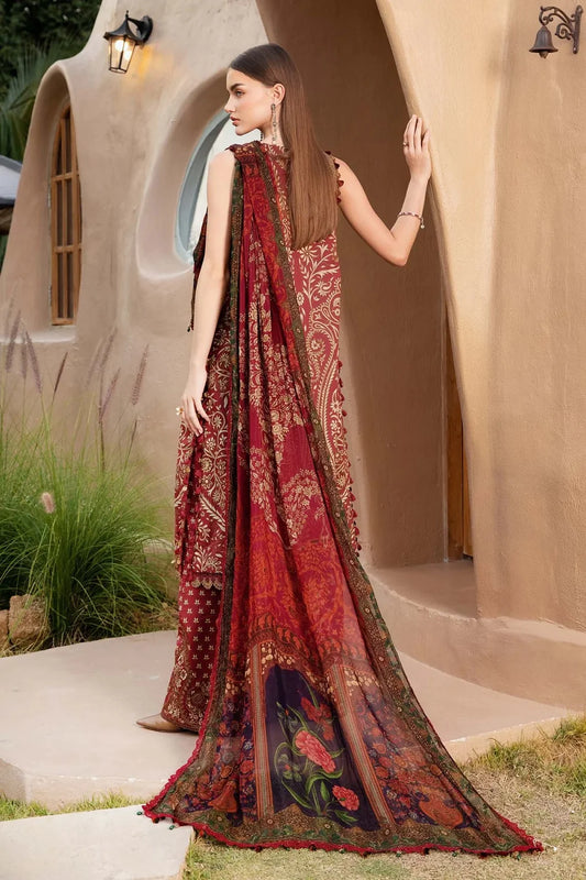 Pure Lawn Suit with Chiffon Dupatta