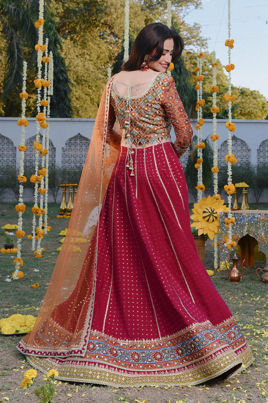 Maroon Handmade Lehenga