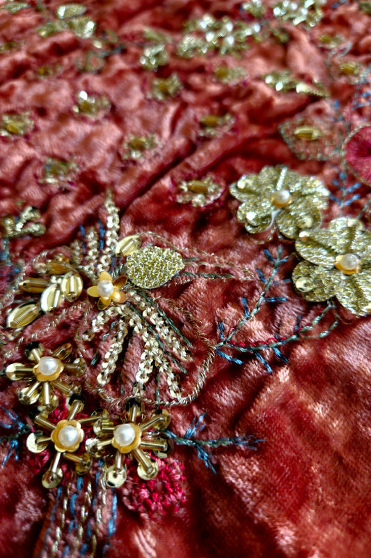 Barn Red Bridal Lehenga / Peshwas