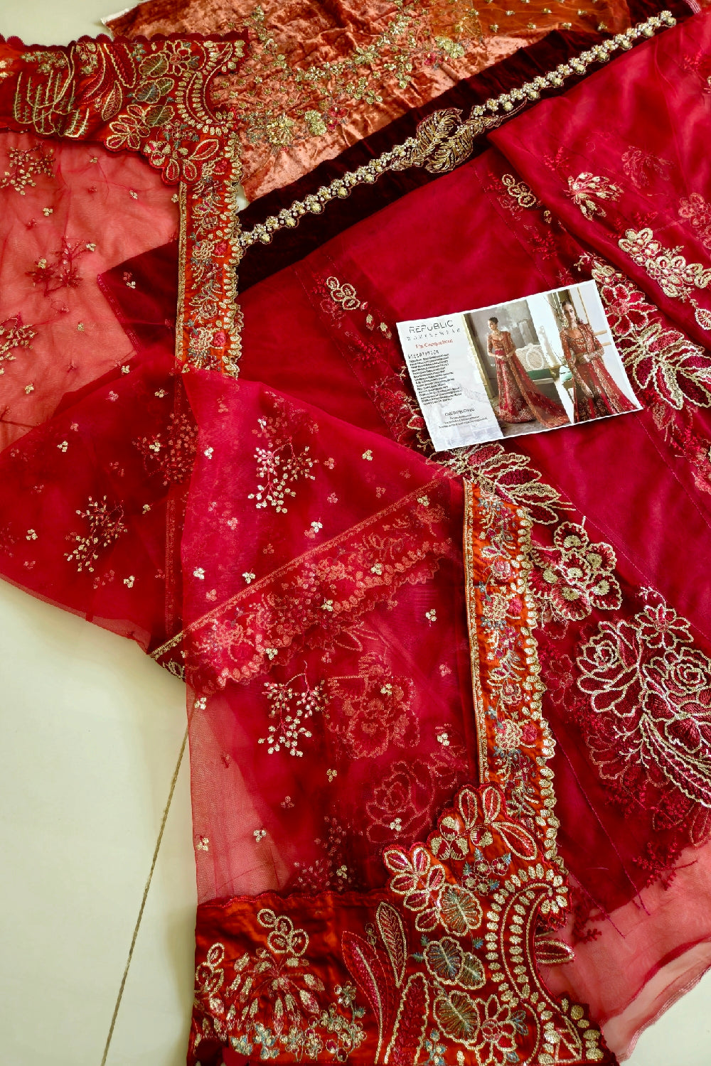 Barn Red Bridal Lehenga / Peshwas