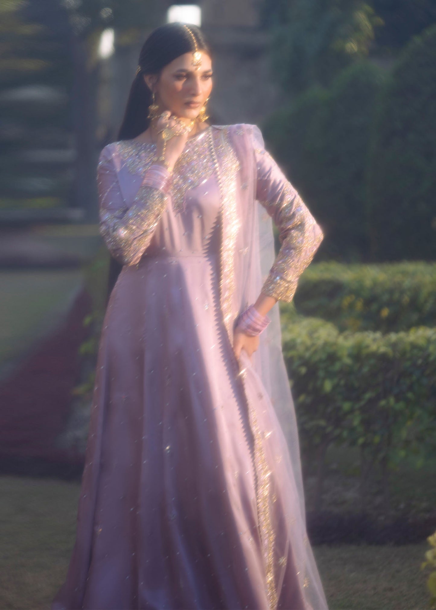 Mauve Charmuse Embroidered Maxi for Wedding Online in Dubai DXB UAE Abudhabi Meena Bazaar