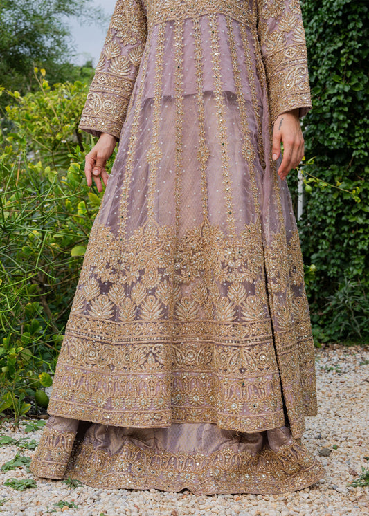 Mauve Chiffon Pakistani Wedding Outfit Online in Sri Lanka India Australia