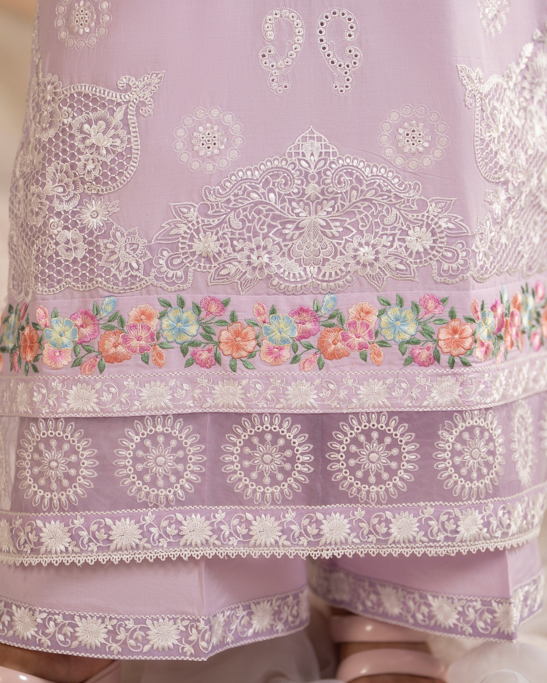 Mauve Cotton Designer Suit Online in UK USA Canada