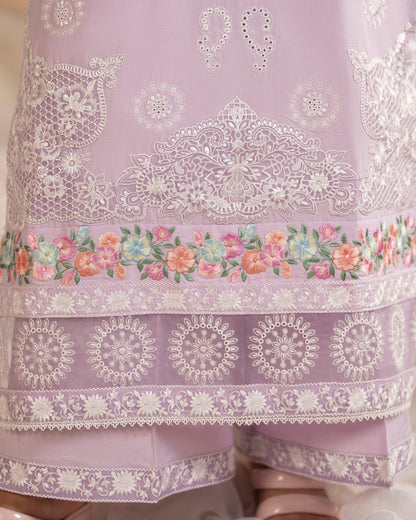 Mauve Cotton Designer Suit Online in UK USA Canada