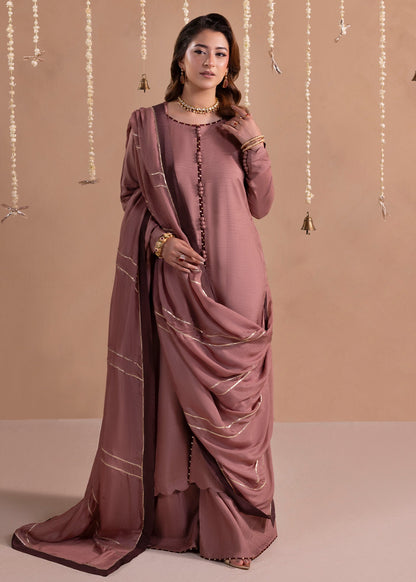 Mauve Embellished Raw Silk Sharara Pakistani Designer Suits Online in Sri Lanka India Australia